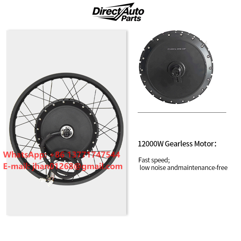 12000W Electric Motorcycle Hub Motor - Kit de Conversão para Moto Elétrica