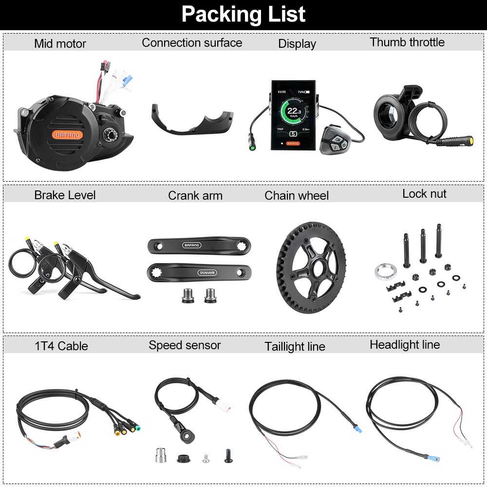 Kit de conversão para biciclet - Mid Drive Conversion Kit 1000W avaliação e preço